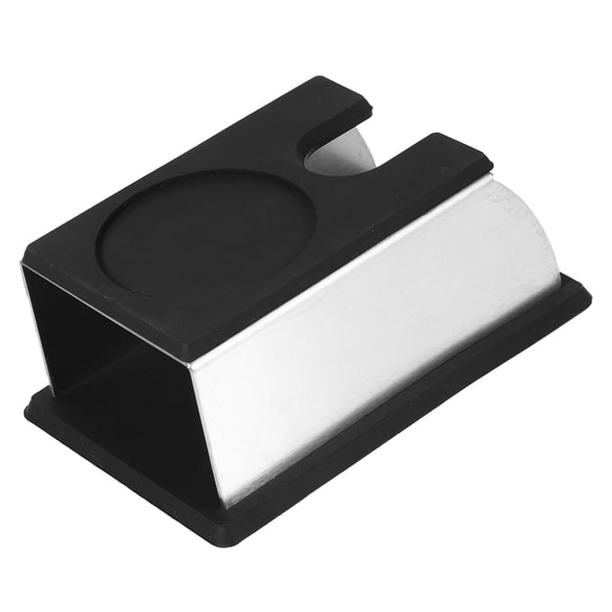 Support de Tampon à Café Support Rangement pour Poudre de Café Outil Rack Acier Inoxydable Silicone (Noir) white