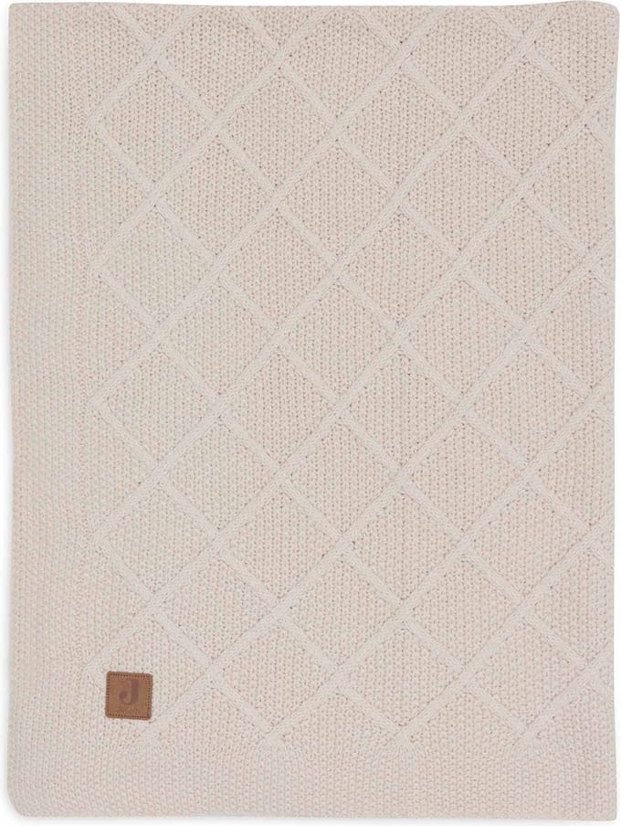 Jollein Deken Ledikant 100x150cm Check Knit Oatmeal