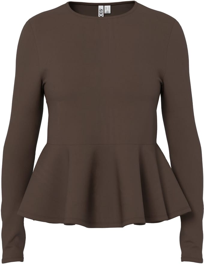 PIECES - PCALISA LS PEPLUM TOP JRS NOOS BC - Meisjes - Blouses