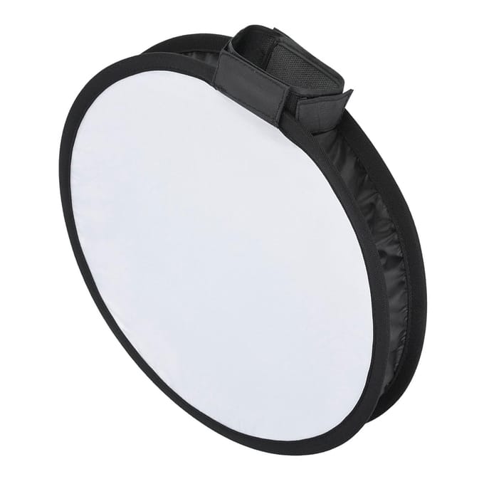 40CM Draagbare Opvouwbare Ronde Vorm Speedlite Softbox Diffuser voor Camera Flitslicht white