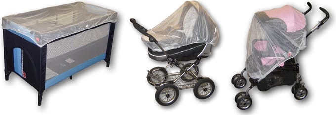 Reer Universeel Muggennet Wit 60 x 120 cm - Uitwasbaar - Voor Kinderwagen, Campingbed en Buggy