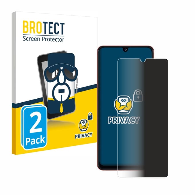 BROTECT - privacy screenprotector voor Samsung Galaxy A31 - Folie Beschermfolie Blauwlichtfilter 2 Stuks