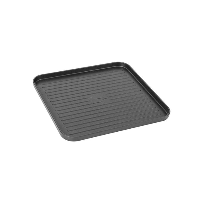 Brunner Devil Plancha – Ribbelplaat met Antiaanbaklaag – Plancha kookplaat - Geribbeld kookoppervlak - Outdoor kookplaat voor Devil systemen