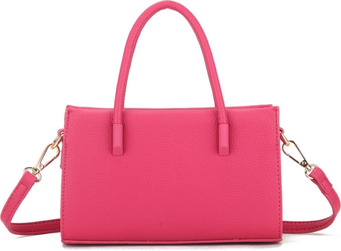 Giuliano Kunstlederen handtas Amber - Fuchsia