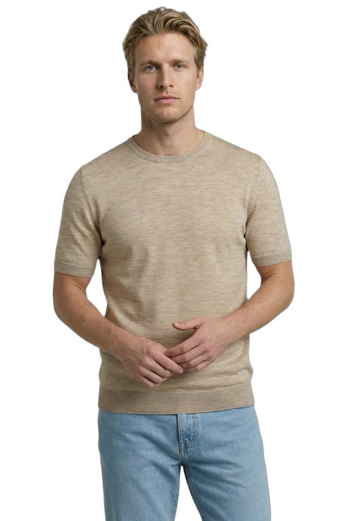McGregor Extra Fine Merino T-shirt Sand Taglia: M | Maglioni a maglia Outlet | Uomo | Marrone