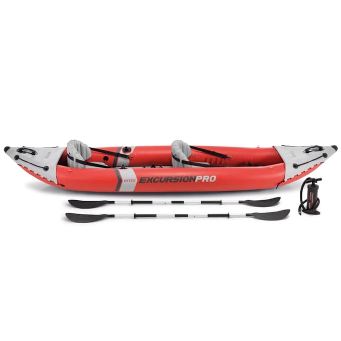 Intex Excursion Pro Kayak Set - 384L x 94B x 46H cm - Inclusief peddels en pomp