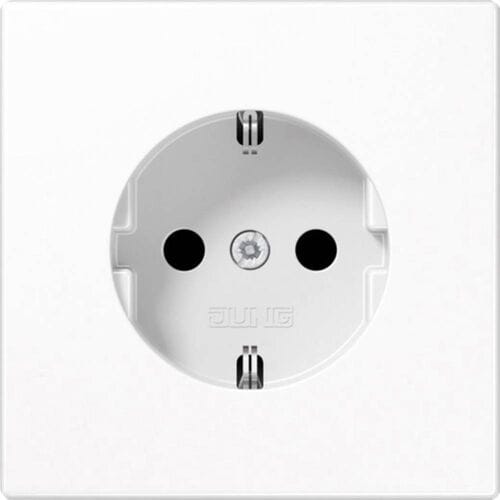 Jung LS1520KI Wandcontactdoos met randaarde Inzetstuk LS plus, LS design, LS 990 Wit 1 stuk(s)