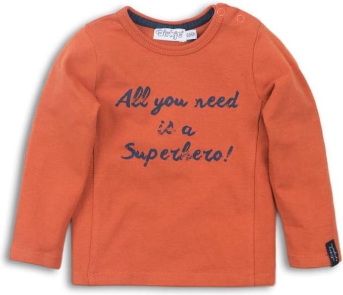 Dirkje jongens longsleeve Rusty Orange maat 56