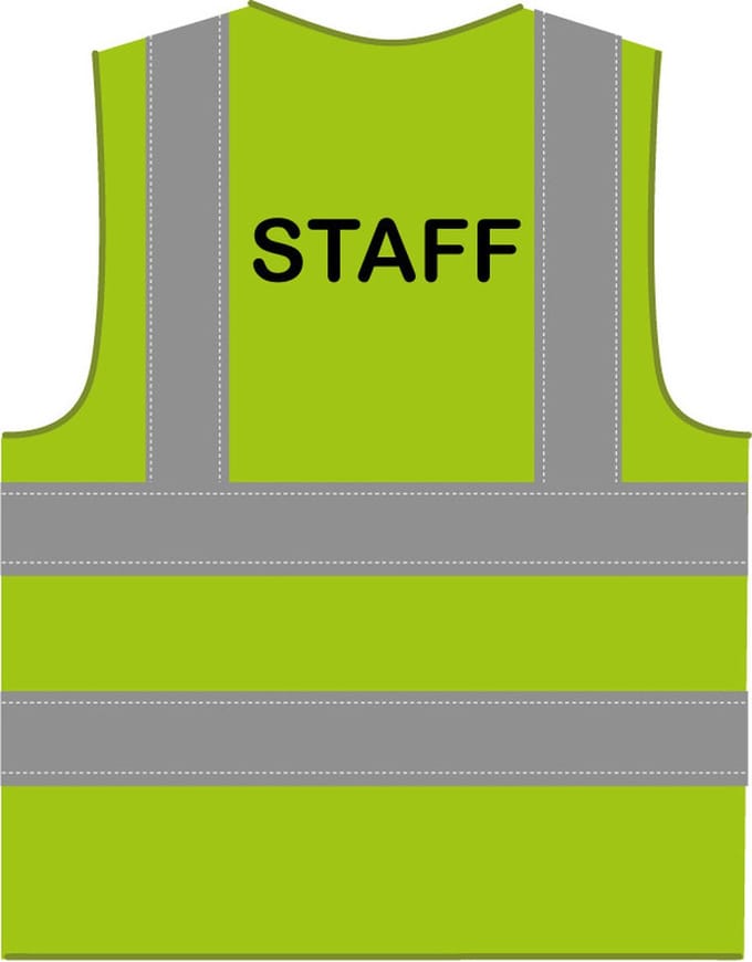 Staff hesje RWS limoengroen
