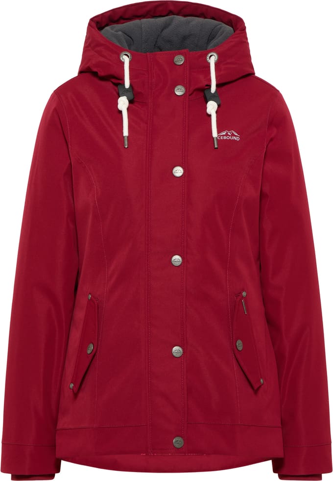 ICEBOUND winterjas Klima Iglo Dames donkerrood