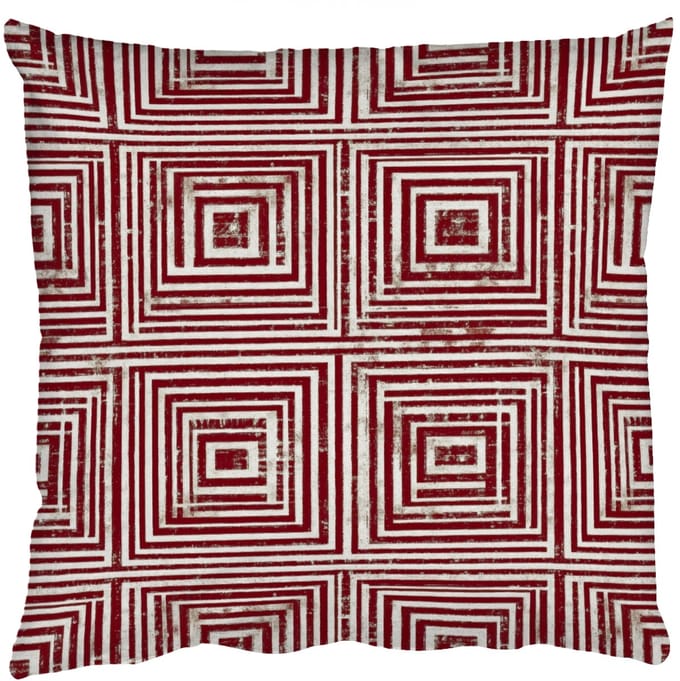 Sierkussens - Kussentjes Woonkamer - 60x60 cm - Geometrisch - Patroon - Rood