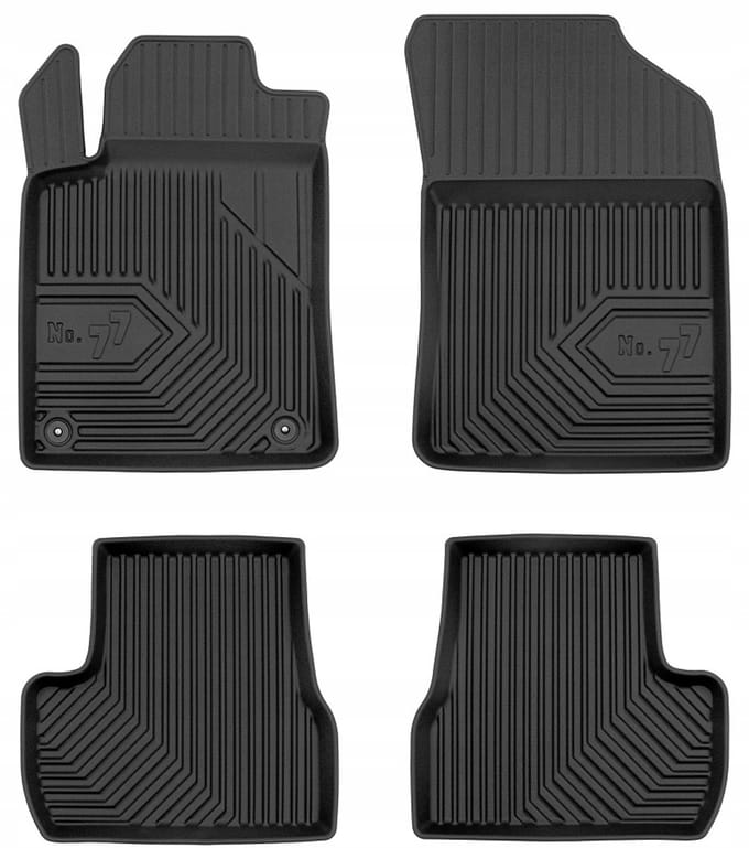 Frogum - No.77 - Automatten 3D - Geschikt voor CITROËN C3 II (2009-2016) - 4-delig - TPE Rubber - Zwart
