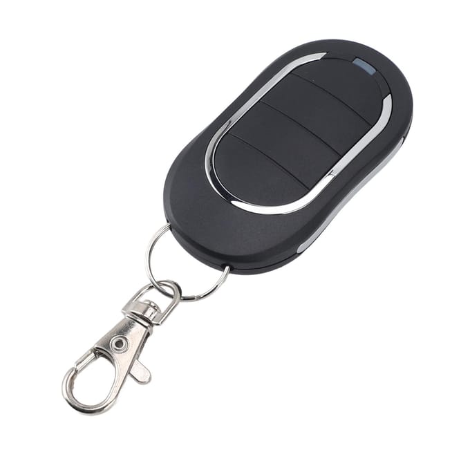 Télécommande Porte-clés 433.92mhz Portée 164ft Multifonctionnel Batterie bouton 3V intégrée Porte de garage black