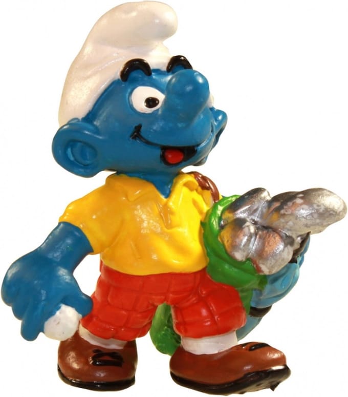 Golfer - De smurfen - speelfiguur van golf smurf (5 cm) - Schleich.