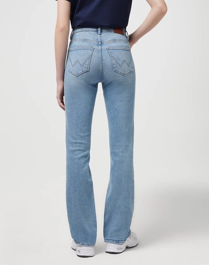 Wrangler Bootcut Southeast Denim Blue Jeans Taglia: W27L32 | Pantaloni Outlet | Donna | Blu