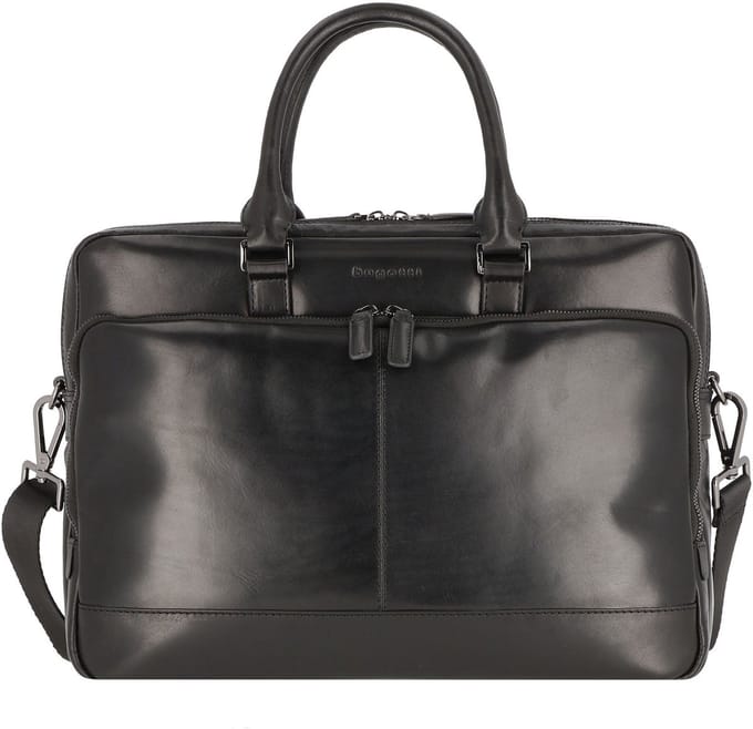 bugatti Business tas Schoudertas met laptopvak Romano Briefcase Black Zwart