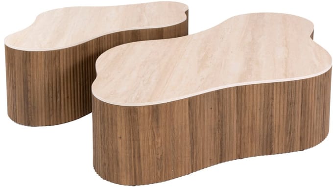 AnLi Style Salontafel Ceramo grande set/2 Travertin