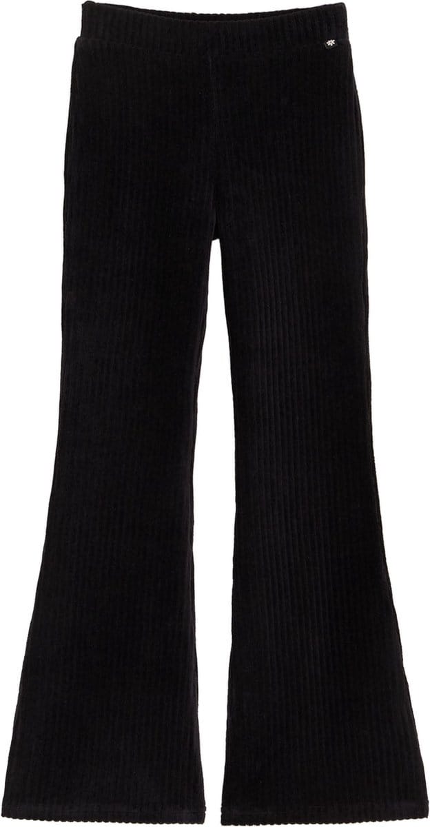 WE Fashion Meisjes velvet flared legging van ribstof