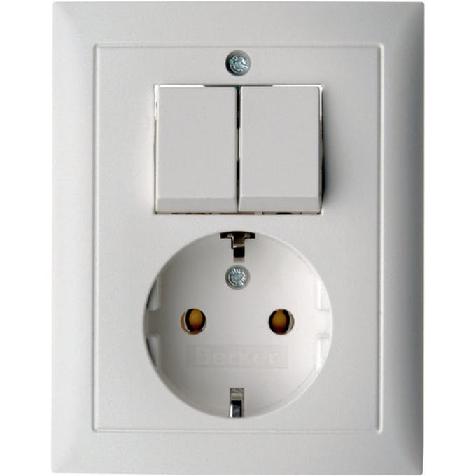 Hager Berker S1-serie wandcontactdoos met afdekplaat - 6143551949