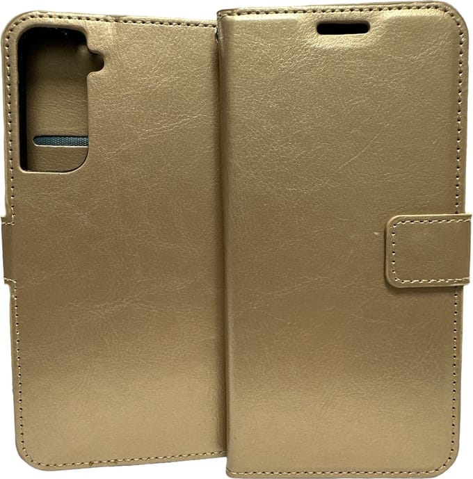 Portemonnee Book Case Hoesje Geschikt voor: Samsung Galaxy S21 - goud