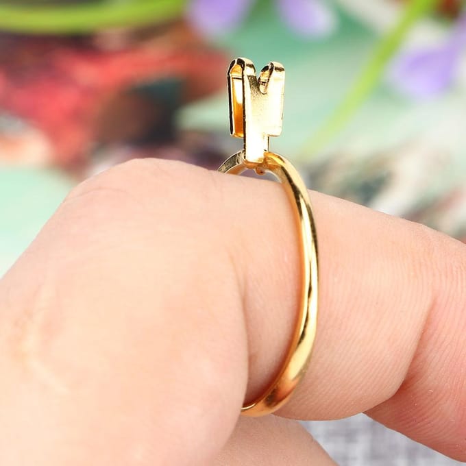 Ring Stenen Houder Naakte Edelsteen Diamant Klauw Display Prong Sieraden Maakgereedschap beige
