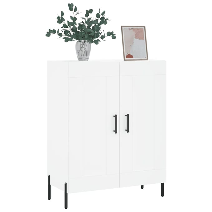 vidaXL - Dressoir - 69,5x34x90 - cm - bewerkt - hout - wit