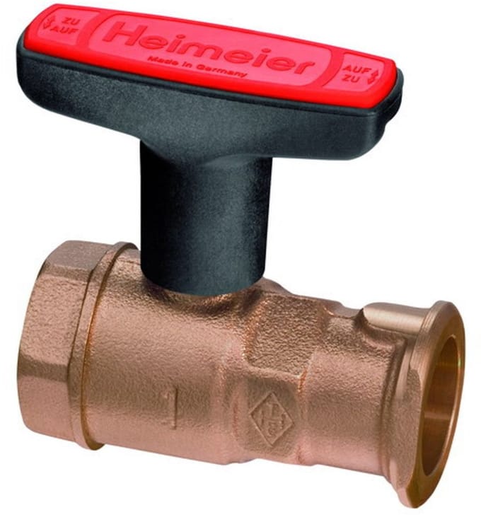 IMI Hydronic Engineering HEIMEIER Pompkogelkraan Globo P 1" x 1", rood brons, 0620-04.000