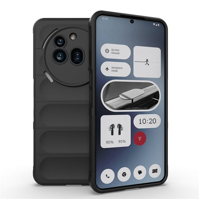 MobyDefend Hoesje - Geschikt voor Nothing Phone (3a) Pro - TPU Gripcase - Zwart