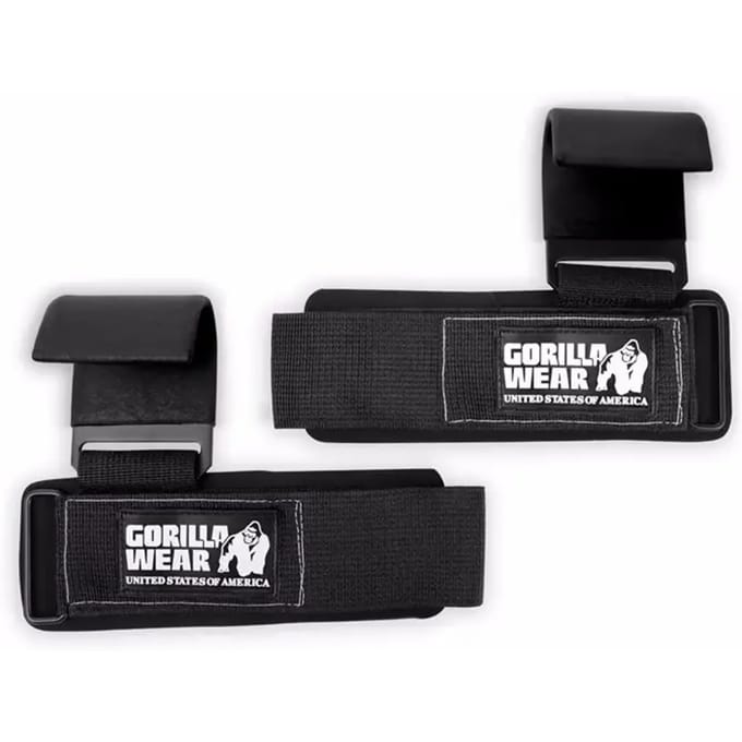 Gorilla Wear Weight Lifting Hooks - Zwart / Wit