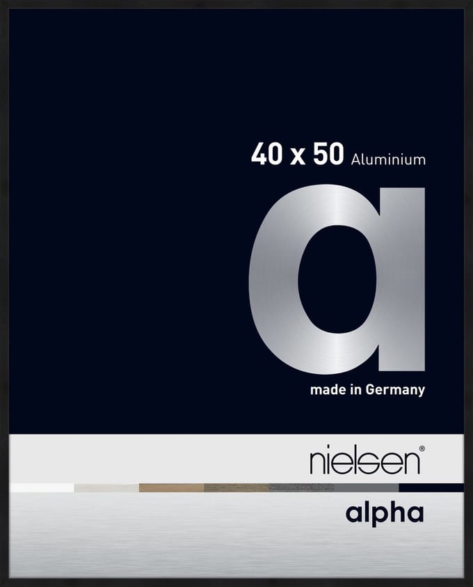 Nielsen Alpha Aluminium Wissellijst Black Matt 40x50cm