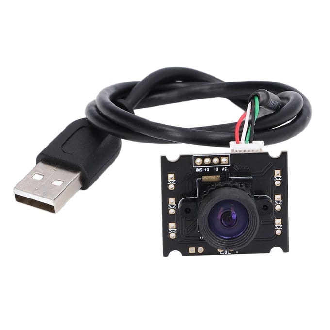 Module Caméra 0.3MP 72 degrés Grand Angle USB 2.0 GC0308 Pilote Libre Accessoire Carte à Puce black
