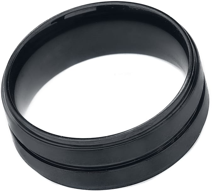 etNox Ring - Basic Double Black - voor Mannen - zwart
