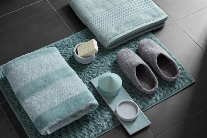 Beddinghouse Sheer - Katoen - Handdoek - 50x100 cm - Groen