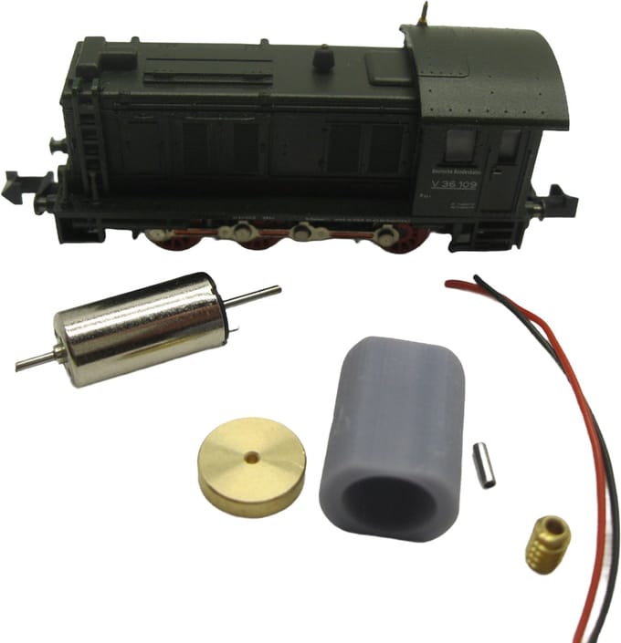 micromotor NM032C N motor ombouwset voor Minitrix V 36 (Motor met Dig Schnittstelle) ab 1997