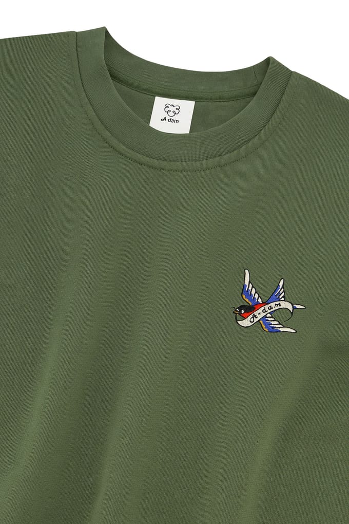 A-DAM Sweatshirt Adam Bird Bronze Green Größe: S | Pullover Outlet | Herren | Braun