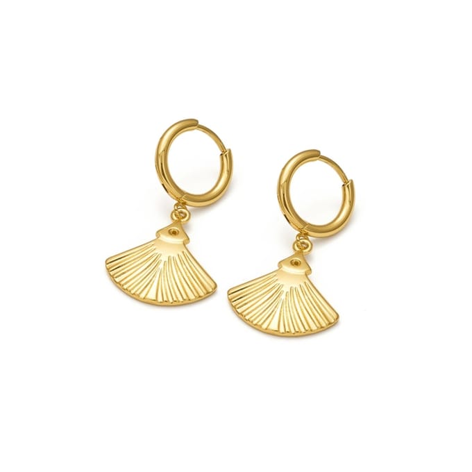 Oorbellen schelpje hanger 0.8x10 - goud - LMPiercings
