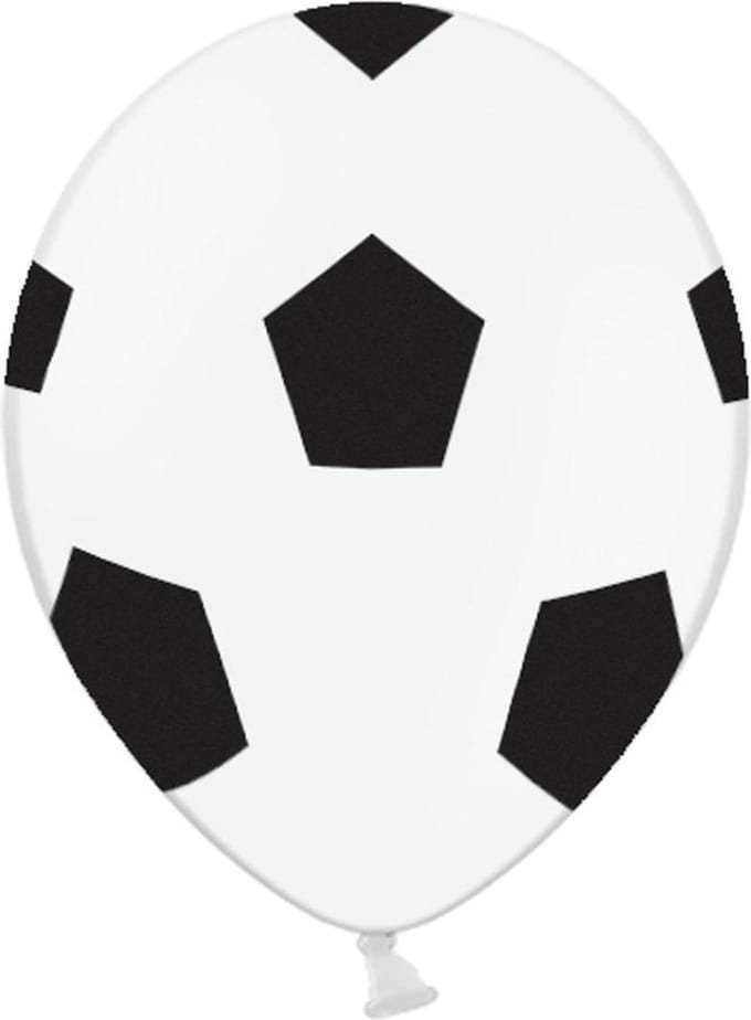 Partydeco - Ballonnen Voetbal (6 stuks)