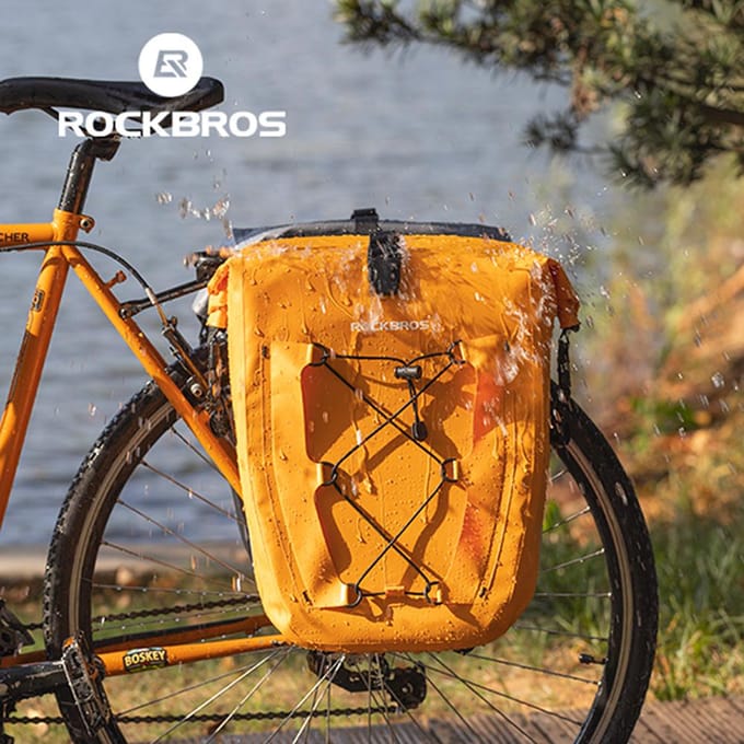 Rockbros 30140022003 waterproof bicycle bag for trunk - orange