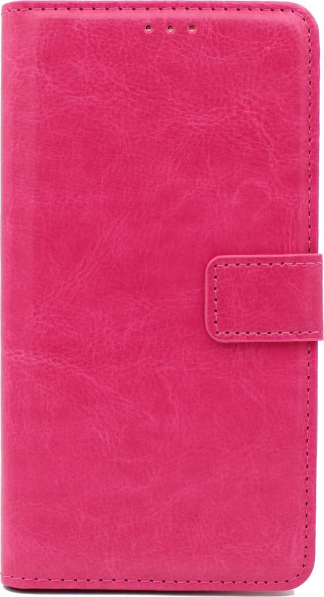 HB Hoesje Geschikt voor Samsung Galaxy Note 10 Plus - Portemonnee met Pasjeshouder en Magneetsluiting - Wallet Case - Roze