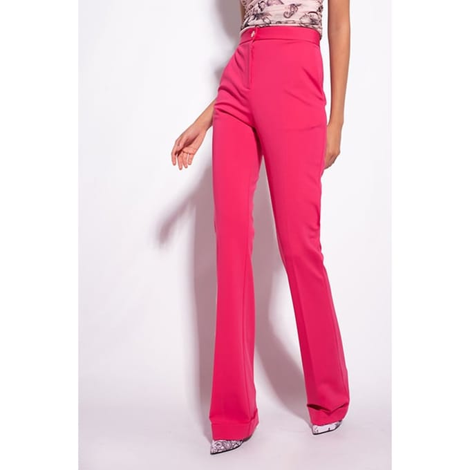 PINKO Pragmatico Pantalone Punto Stoffa Scuba Raspberry Red Größe: 38 | Ausgestellte Hosen Outlet | Damen | Rosa