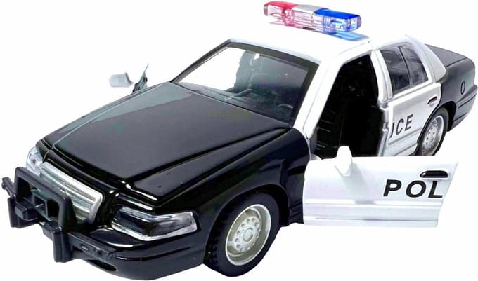 SIX-SIX-ZERO WGT Politie model car - Pull-back drive - 13.5 cm