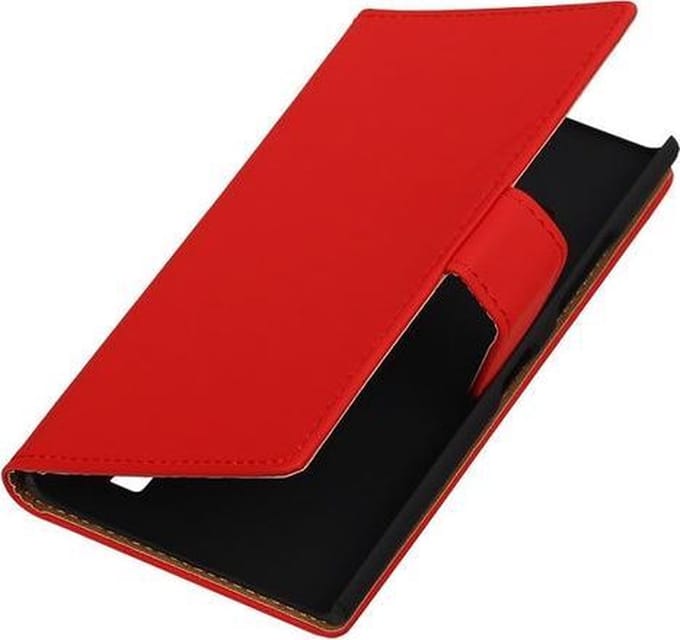 Nokia Lumia 735  Book Case Effen Rood Hoesje