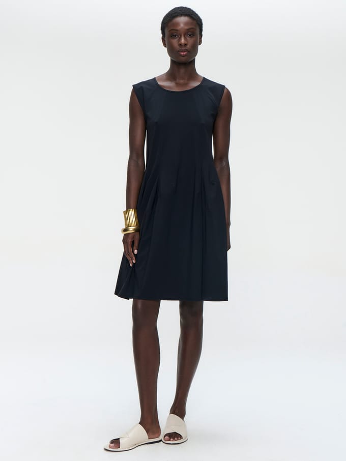 Erika dress technical jersey | Black - Black / S