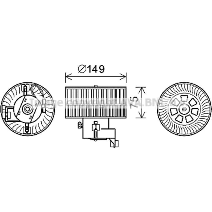 Elektromotor, interieurventilator AVA COOLING MS8619
