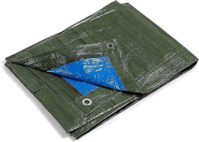 Waterdichte Tarp met Oogjes 3x3 meter Groen/Blauw