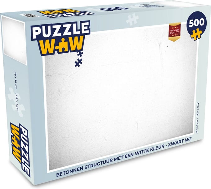 Puzzel Beton - Wit - Modern - Legpuzzel - Puzzel 500 stukjes