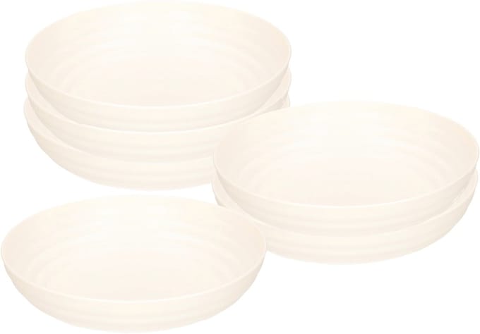 Plasticforte Soepkommen - 6x - D22 x H5.5 cm - wit - kunststof - onbreekbaar - servies