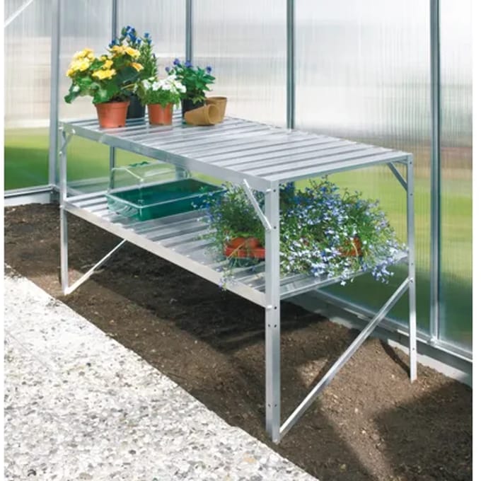 Vitavia Kweektafel 2 Niveaus Geanodiseerd Aluminium 120x26x76cm