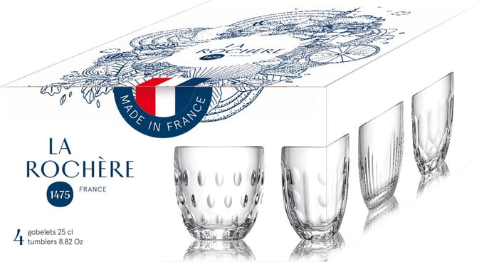 La Rochère Troquet Tumblers 23 Cl Assorti - 4 Stuks