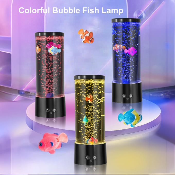 Kwallenlamp LED Hoge Helderheid USB Nachtlampje Creatieve Kinderkamer Slaapkamer Bubbelvis Tafel zwart
